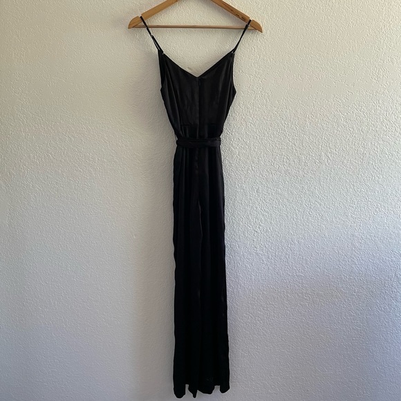 Satin Cami Wide Leg Jumpsuit - Picture 6 of 7